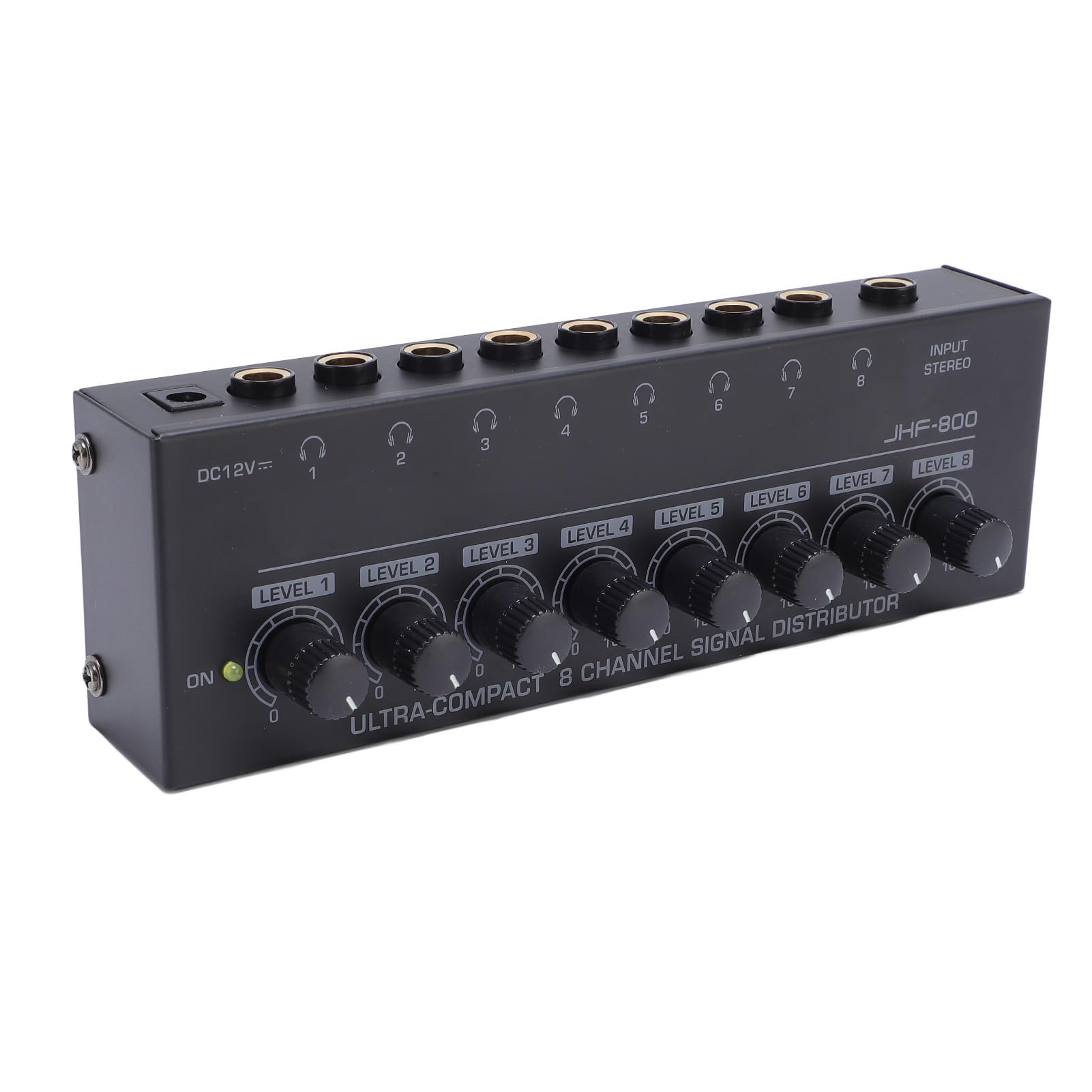 Gugxiom Amplificatore per Cuffie, Amplificatore per Cuffie Stereo Portatile con 8 Uscite e 1 Ingresso per Prestazioni, Amplificatore Operazionale a Basso Rumore, Amplificazione a 8