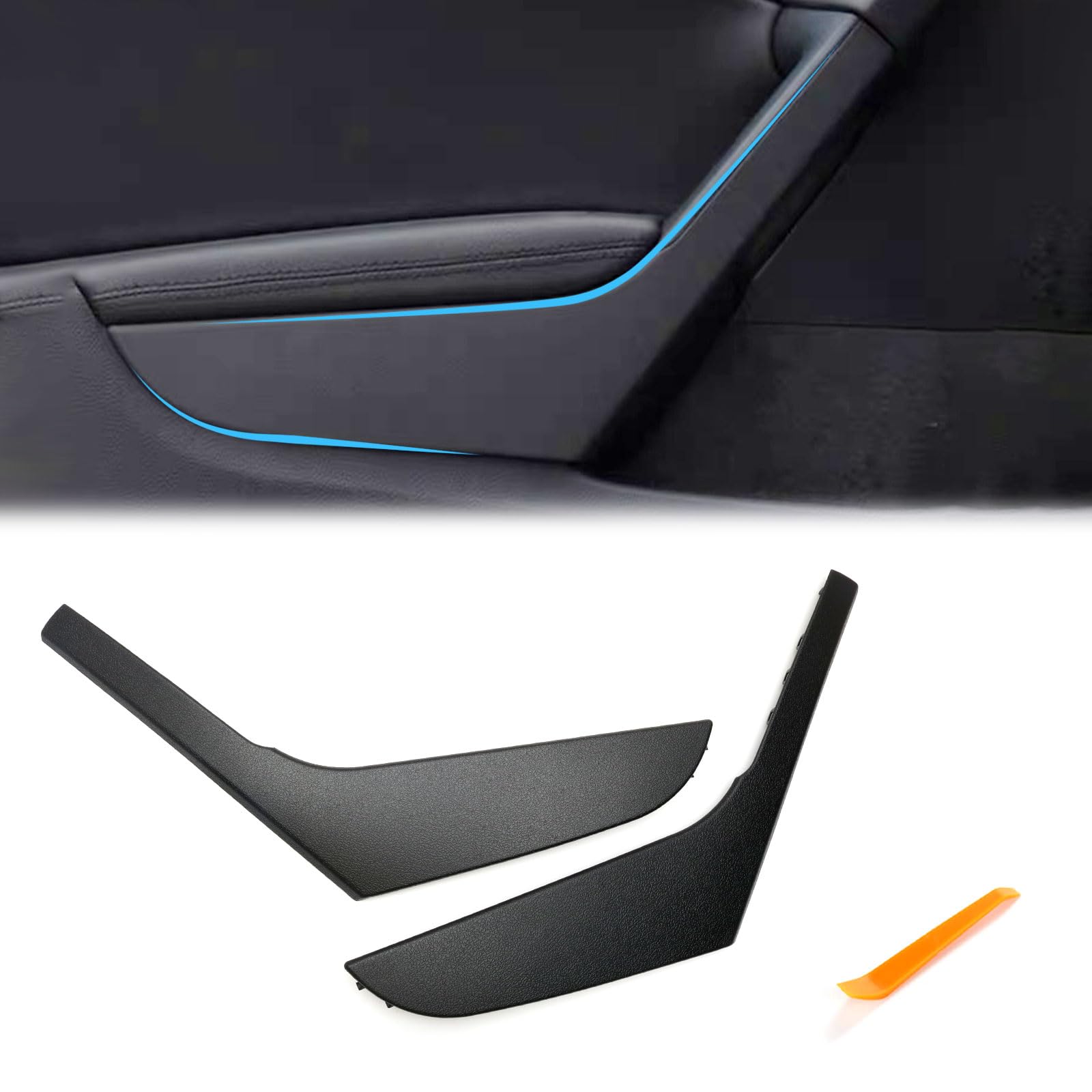 BJchiwu 2pcs Replacement Left/Right Inside Door Armrest Handle Trim Cover for Volkswagen Golf 6 Sedan GTI MK6 2009-2014 Door Pull Handle 5K4868039A