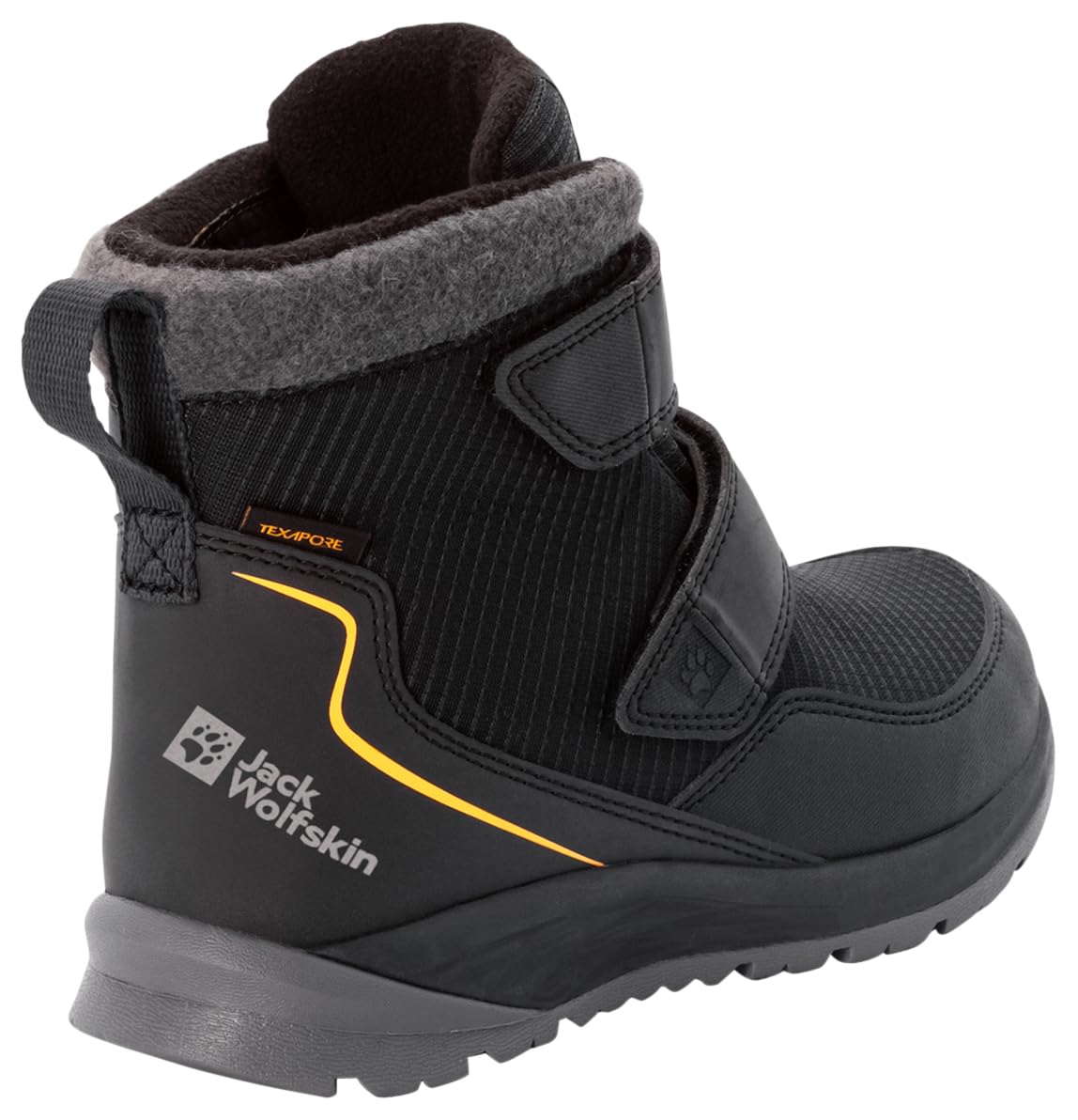 Jack Wolfskin Dzieci uniseks POLAR BEAR TEXAPORE MID VC K buty śnieżne, phantom/burly Żółty XT, 37 EU