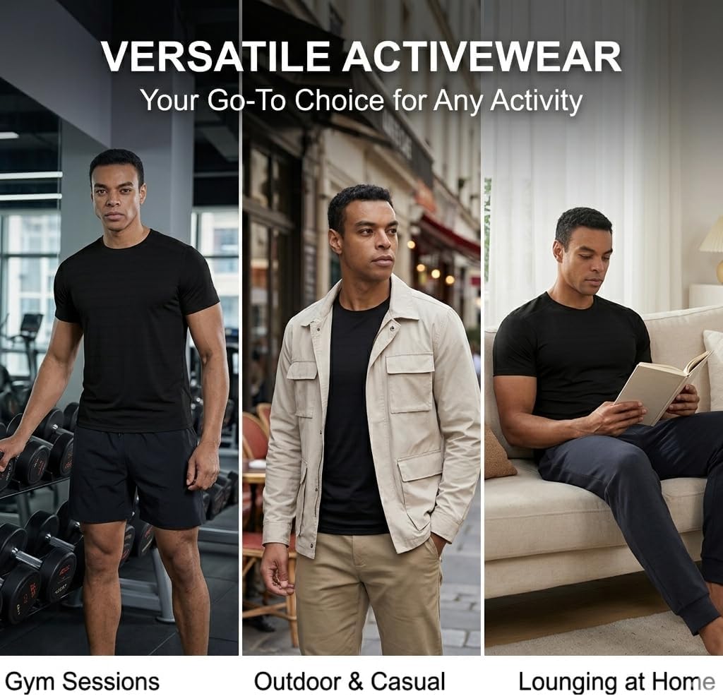 Sanke Men's Workout Shirts Short Sleeve Moisture Wicking Athletic Performance T-Shirts Mesh Cool Dry Gym Running Tee