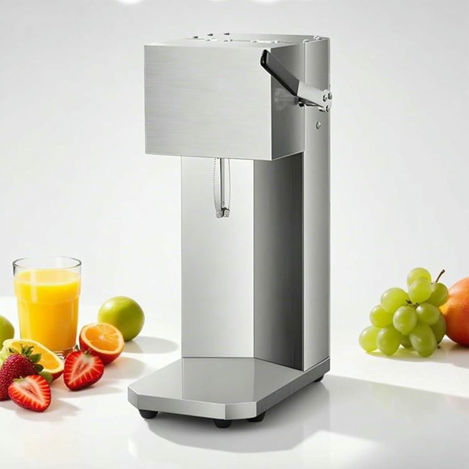 200W Electric Citrus Juicer Squeezer with 3 Blade Heads, Stainless Steel Quiet Orange Juice Machines for Lime Grapefruit Lemon, Detachable Design