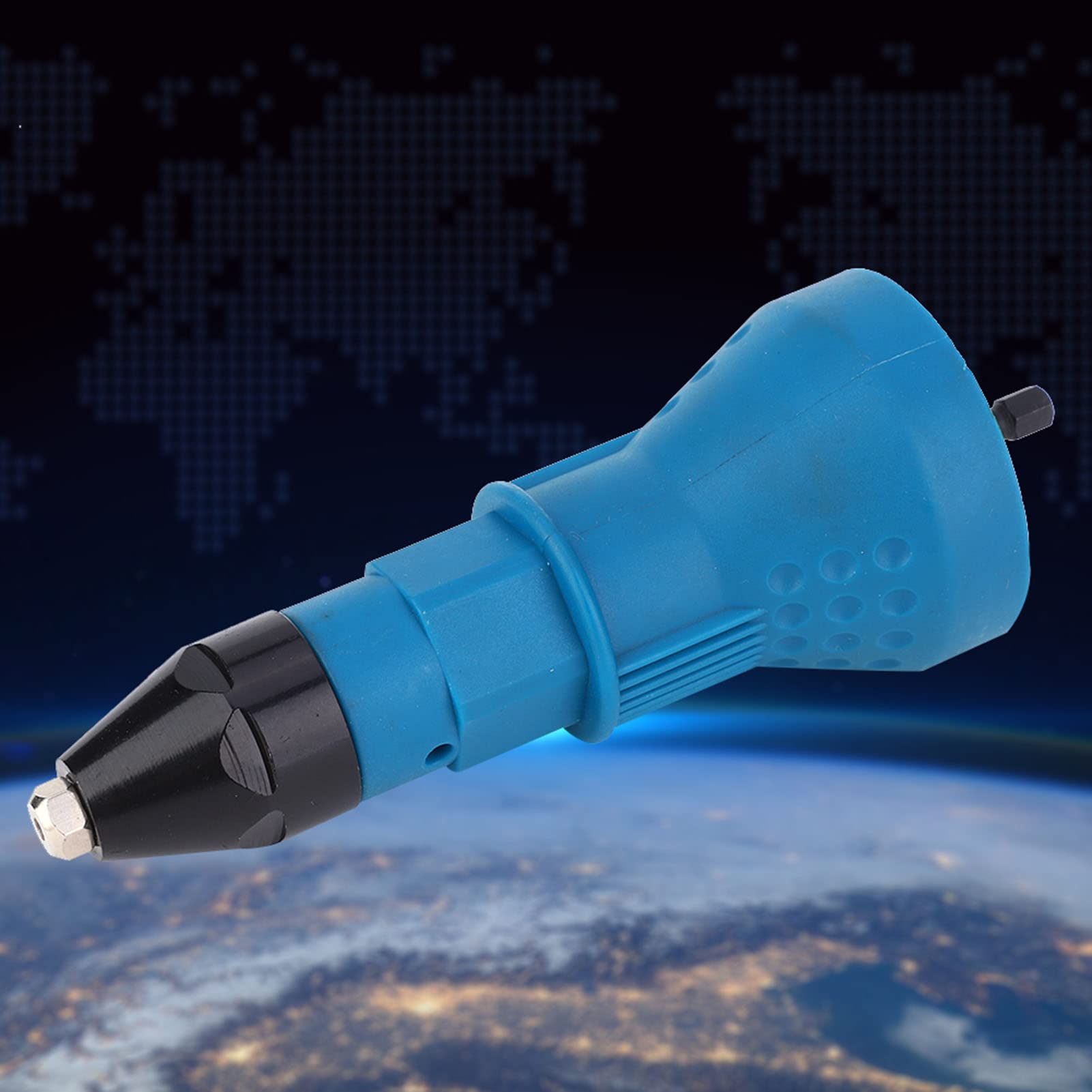 Adattatore per Pistola per Dadi per Rivetti Elettrici per Trapano Elettrico (BLUE)