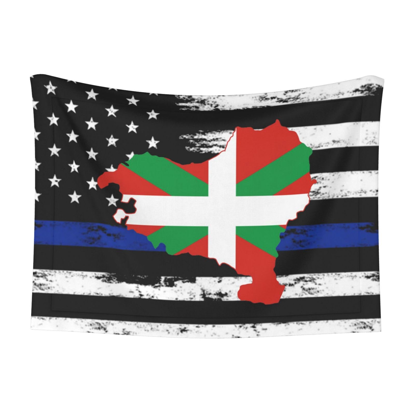 Basque Flag Map Soft and Cozy Pet Blanket for Dogs and Cats - Versatile and Comfortable Medium