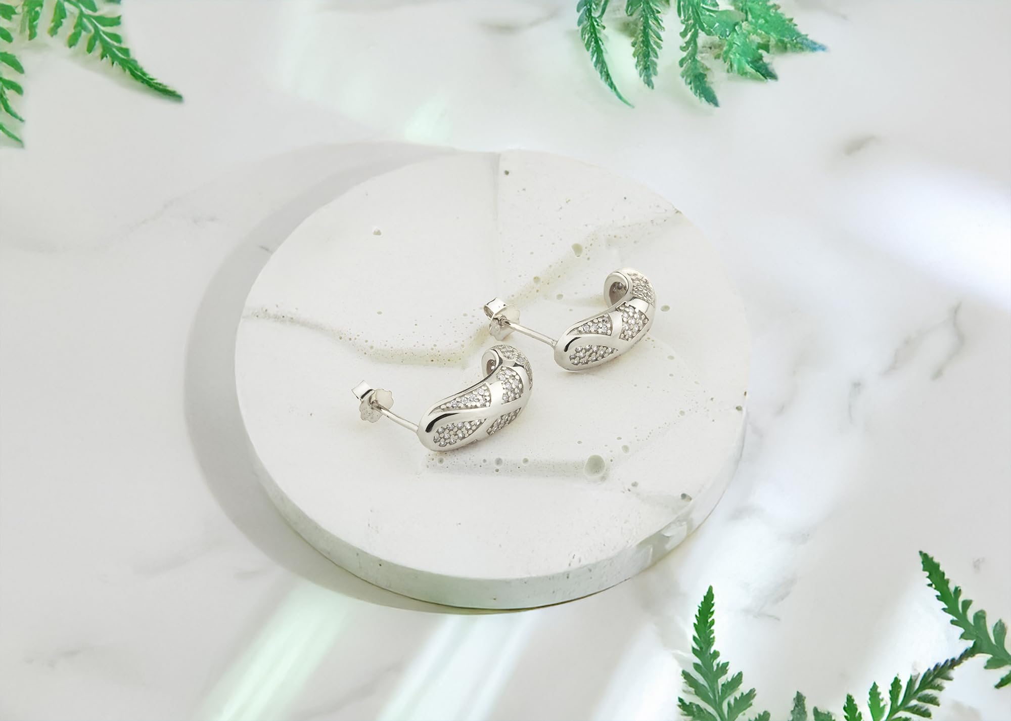 SOFIA MILANI - Damen Ohrringe 925 Silber - mit Zirkonia Steinen - Zirkonia Ohrstecker