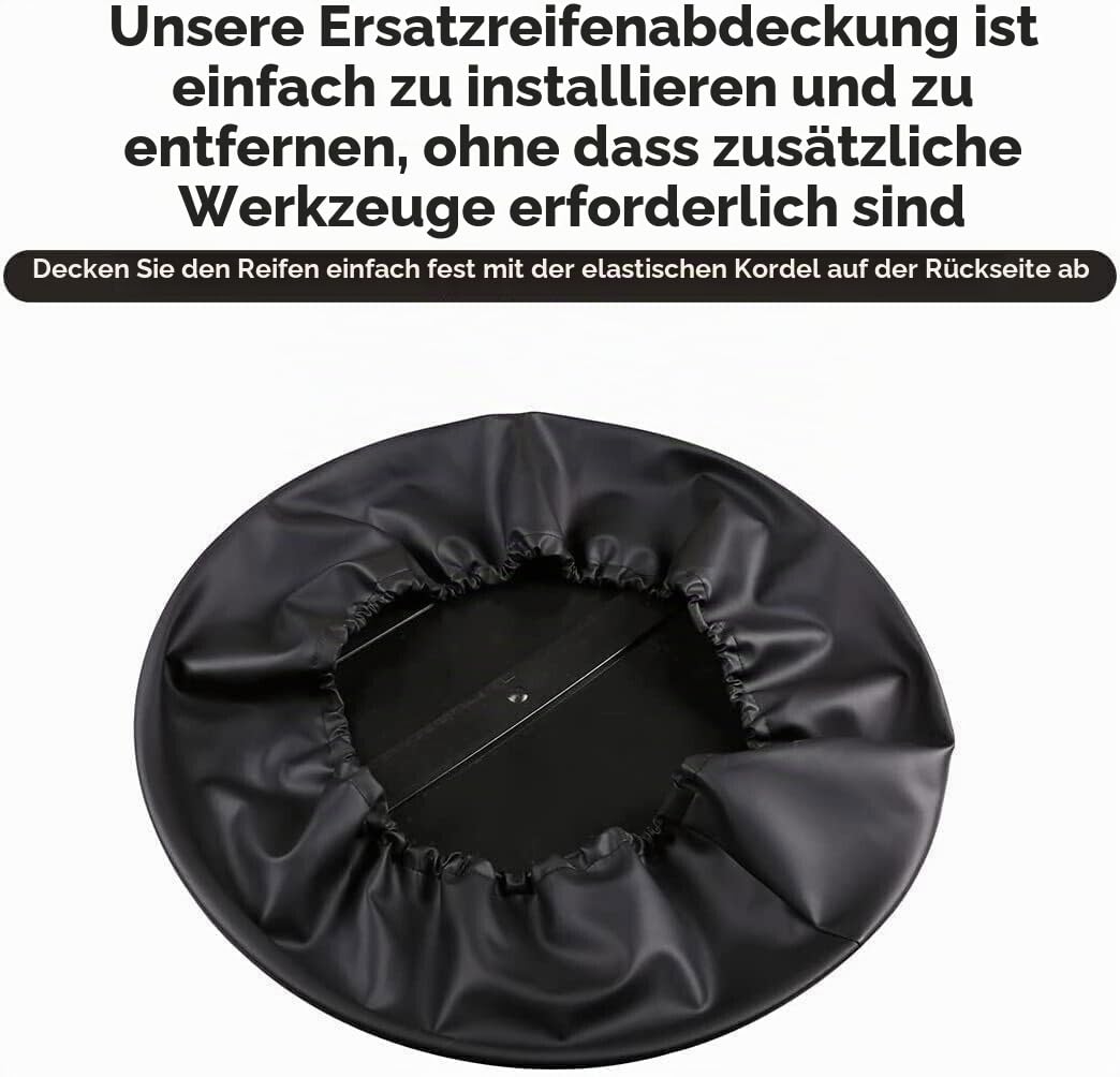 Ersatzreifenabdeckung für Defender, Ersatzreifen-Radabdeckung, Kunststoffschutz für LR Defender 90 110 130 2-Türer 4-Türer 2020 2021 2022 2023 2024 2025 (Santorini Black)