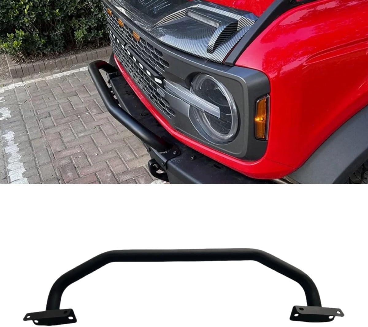 for Bronco 2021-2023 Off Road Edition Original Iron Bar Small Cowshed Cow Horn Modification Parts Collision Bar Accessories