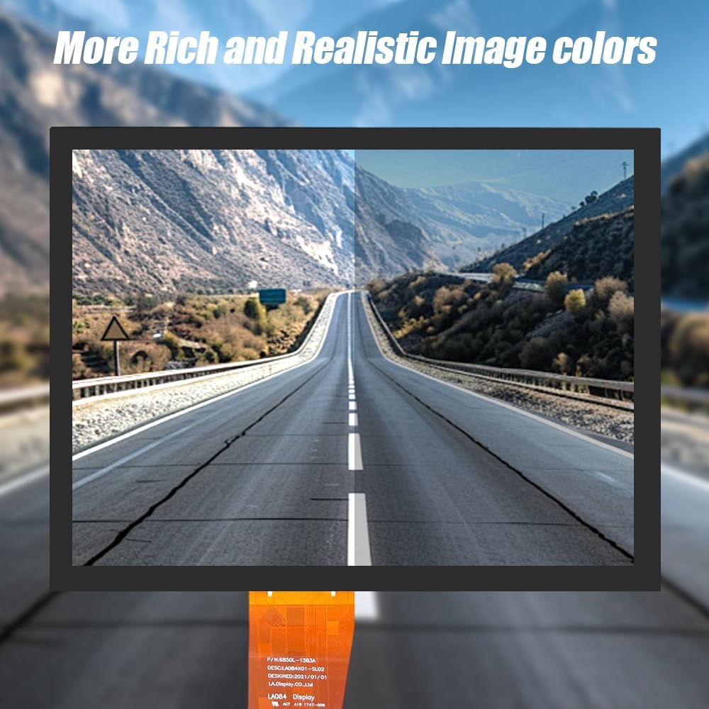 8.4" Uconnect LCD Monitor Touch Screen Replacement for 2017-2022 Dodge RAM 1500/2500/3500, Jeep Wrangler & Chrysler 300, Compatible with OEM Part # LA084X01(SL)(02)