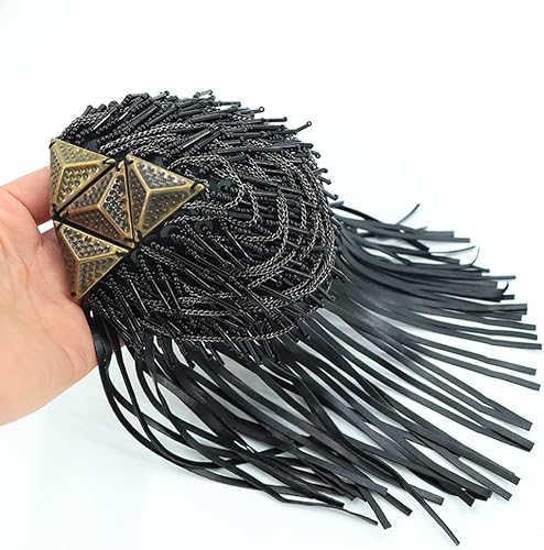 Miniatura 4 de Cuero borla hombro Epaulette insignia punk blazer hombro charreteras broche pin escenario Performace hombro accesorios para hombres y mujeres 2