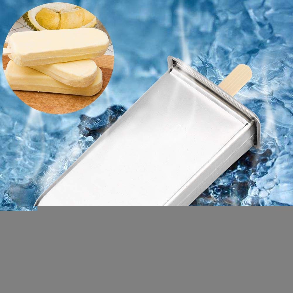 Zestaw form na patyku ICE ICE Lolly ze stali nierdzewnej ICE Pop Makers z tacą Industrial Home Kitchen DIY ICE Pop Maker Tool (4#)