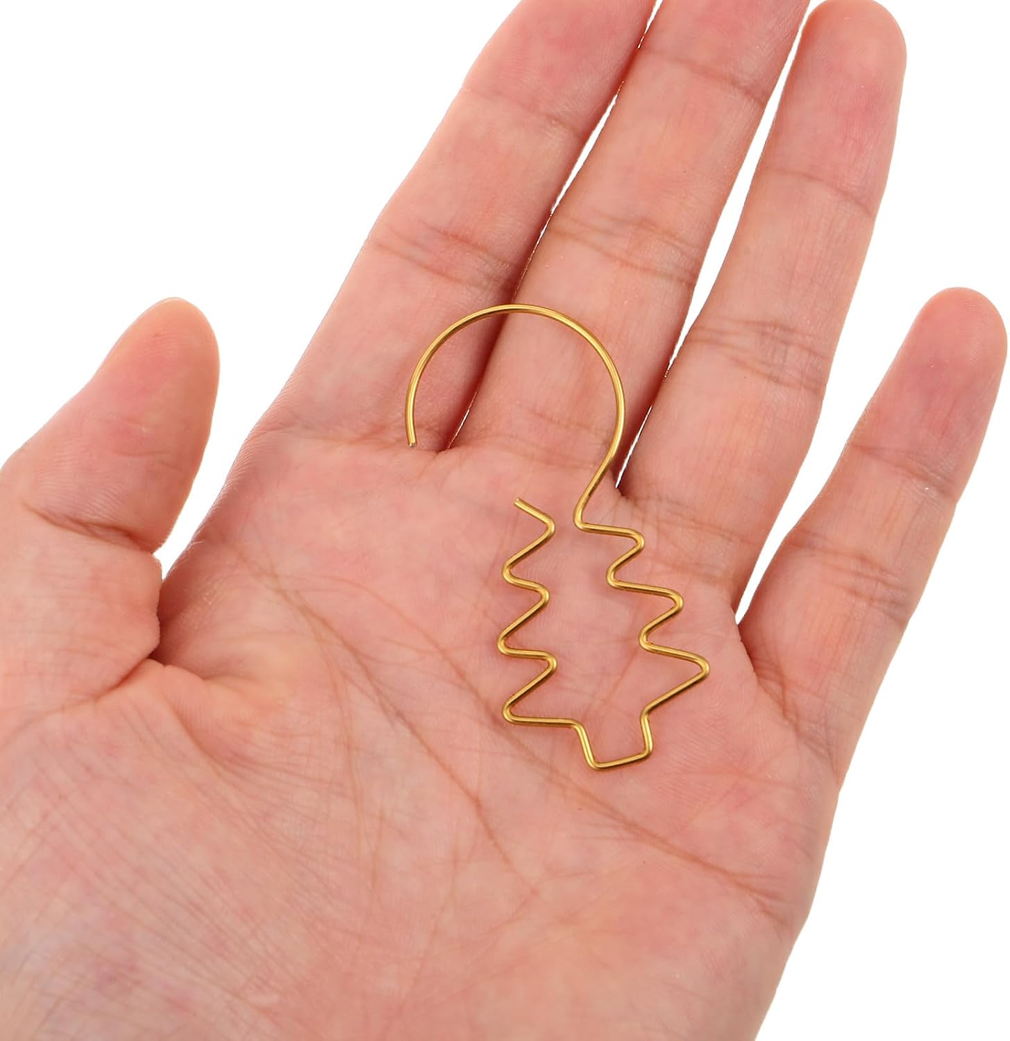 Healifty 100pcs Tree Ornament Hooks: Decorative Metal Hangers with Spiral Design - Reusable Mini Hooks for Xmas Baubles Garland Wreath Display