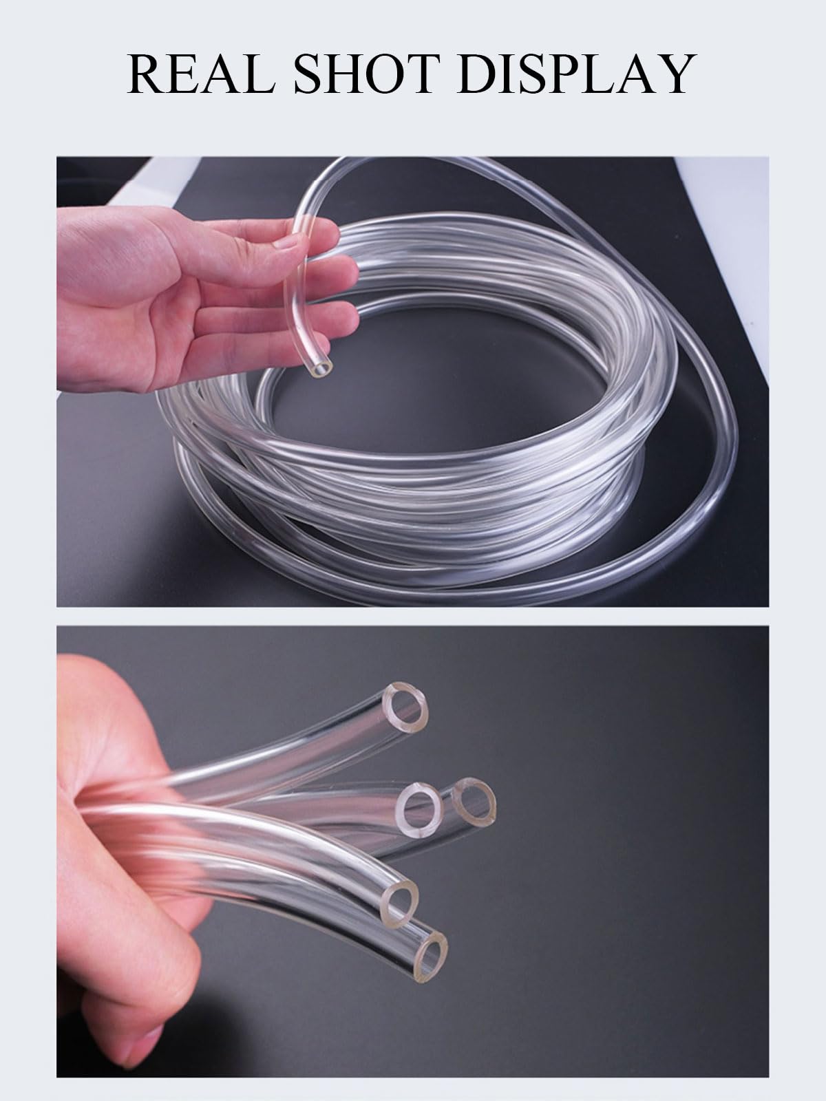 Manguera de tubo de PVC transparente, tubo de PVC transparente de 10 mm de diámetro interior, tubo de acuario flexible de 5 m de longitud, manguera de tubo de riego, tubo de plástico(10 * 15mm)