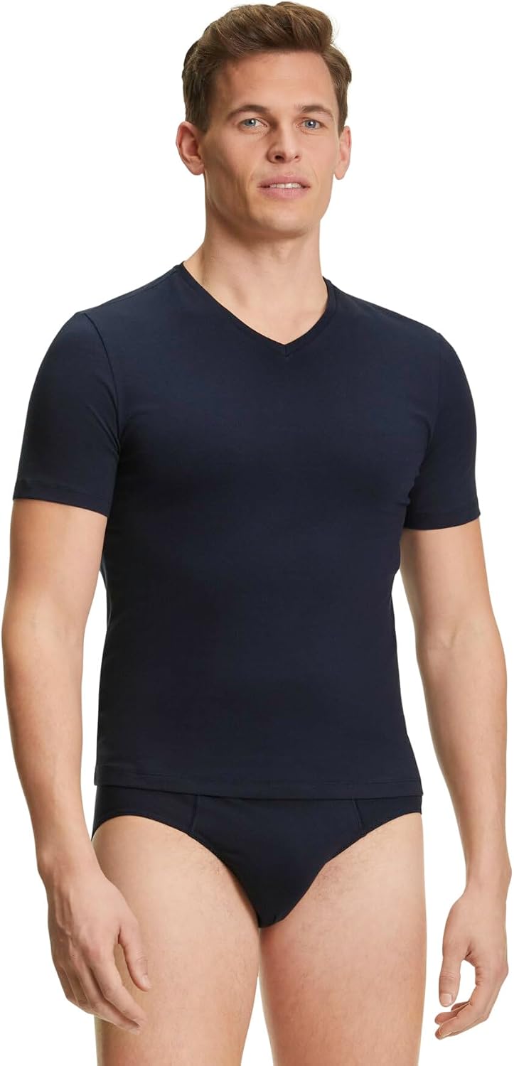FALKE Men's Daily Comfort V-Neck Undershirt, 2 Pieces