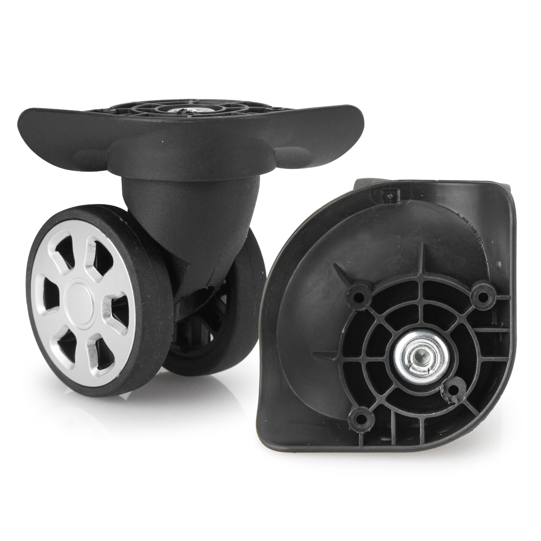 Roue de Remplacement Valise Paire de Roues de Rechange pour les Bagages Roulette Valise Remplacement avec 4 Trous de Vis