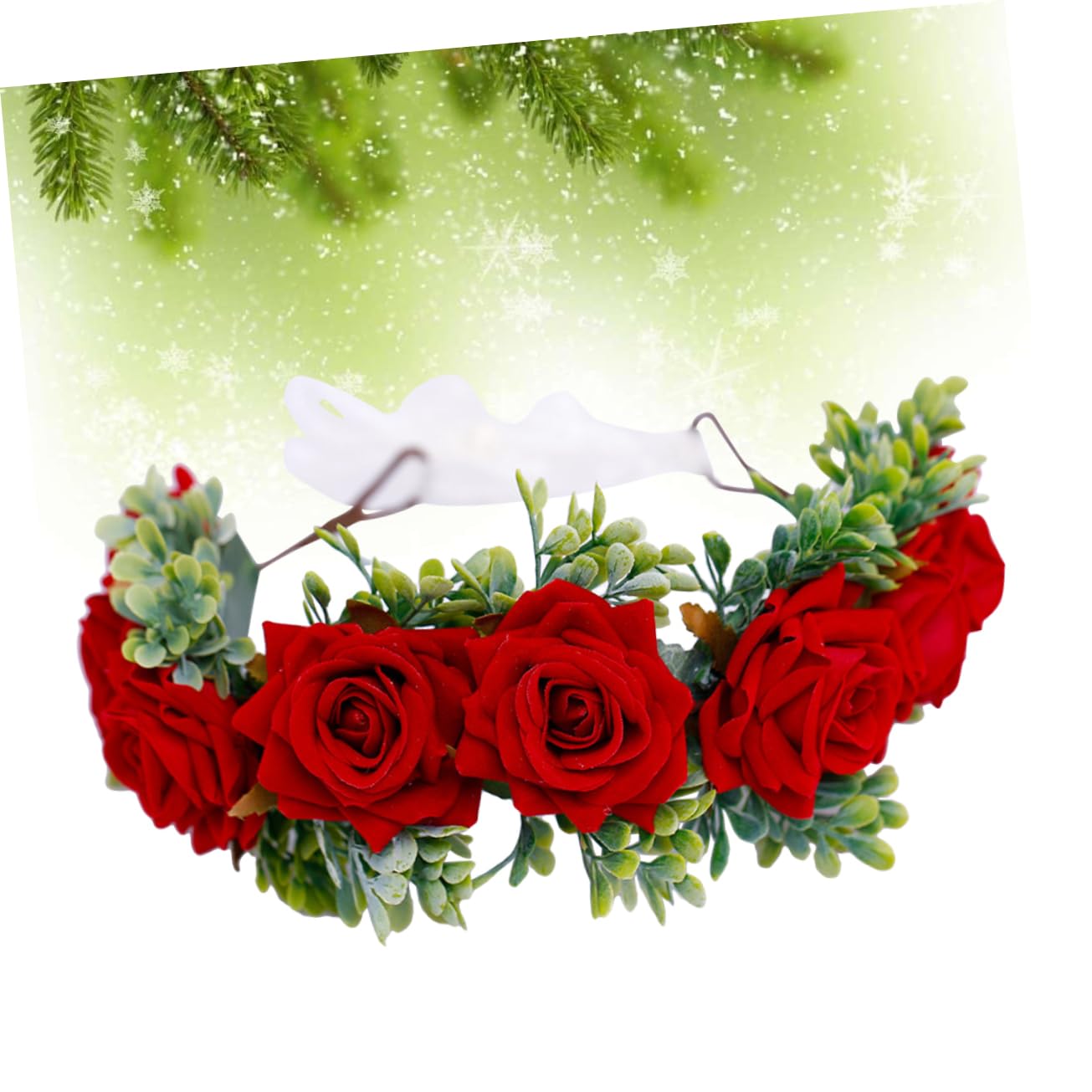 FOMIYES 3piezas Diadema Floral De Rosas Rojas Artificiales Para Bodas Carnaval y Fiestas Accesorio De Cosplay Para Niñas y Novias Para Sesiones De Fotos