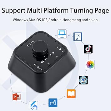 Bluetooth Page Turner Rechargable Mini Size Multi Media Control Foot Switch