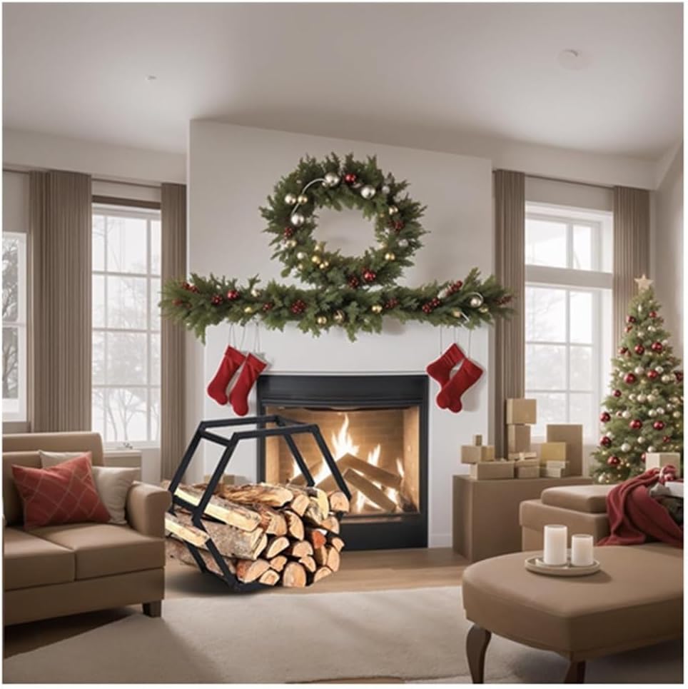 Fire Wood Holder Indoors Firewood Racks Log Storage Racks Firewood Stacker for Indoor and Outdoor Use Firewood Storage Rack