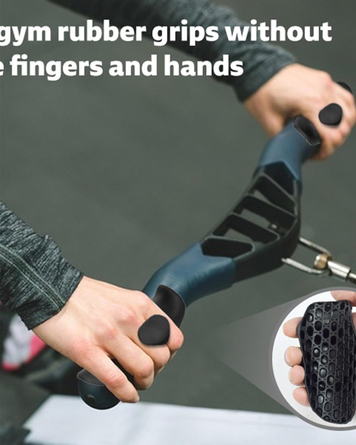 INOCEAN 1 Pair Gym Hand Grip, Hand Grip For Gym, Black Silicone Hand Gripper For Men And Women, Ergonomic Design For Strength Training, Fitness, And Daily Use, Suitable For Home, Office - Image 6 thumbnail