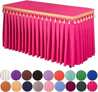 Mantel rectangular con borla para mesa y mesa de reuniones (180 x 60 x 75 cm), color rojo