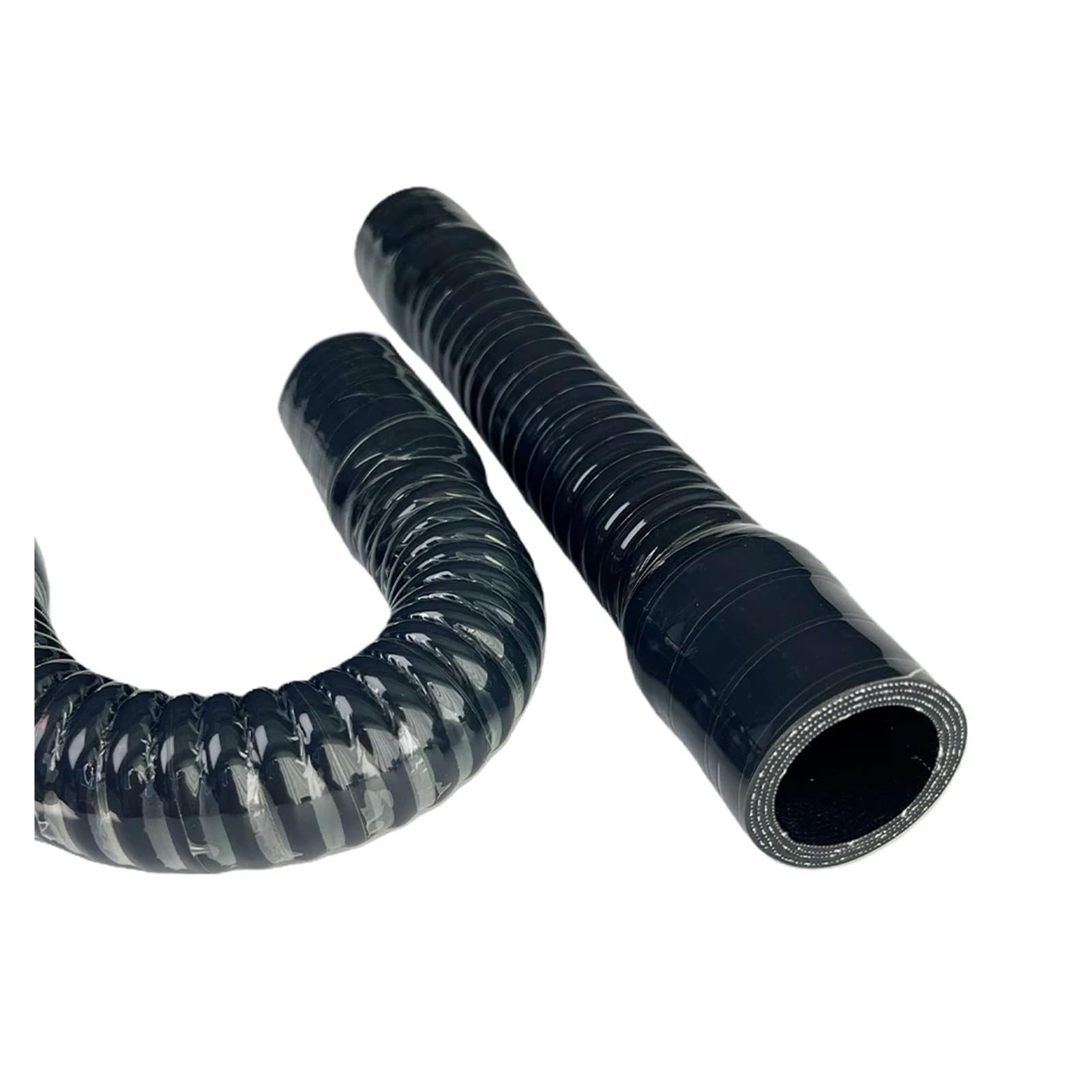 Negro ID 16~90mm Construido En Alambre De Acero Manguera Flexible Silicona Universal Tubo Radiador Agua Entrada Aire Coche Intercooler(900mm,ID 60mm)