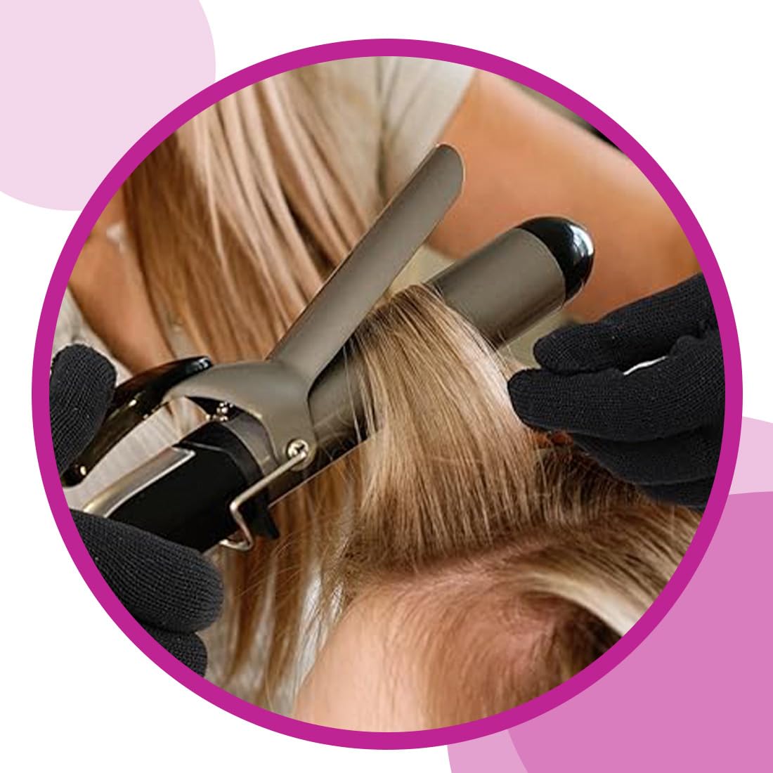 1 PCS Gants résistants à la chaleur, protection contre la chaleur doux pour les outils de chauffage des cheveux, Salon pour Fer à Friser Fer Plat Outils de Cheveux, Thermique pour Coiffure