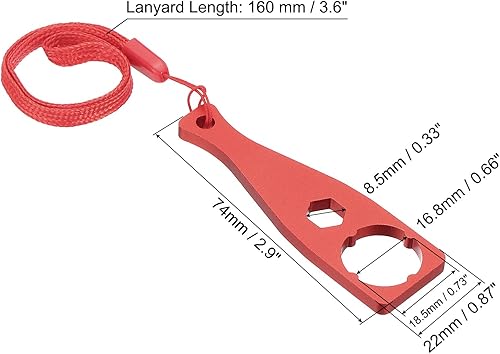 Miniatura 6 de PATIKIL Llave de tornillo para cámara, paquete de 2 unidades de aleación de aluminio para apretar la cámara, perno, tuerca de tornillo con cordón