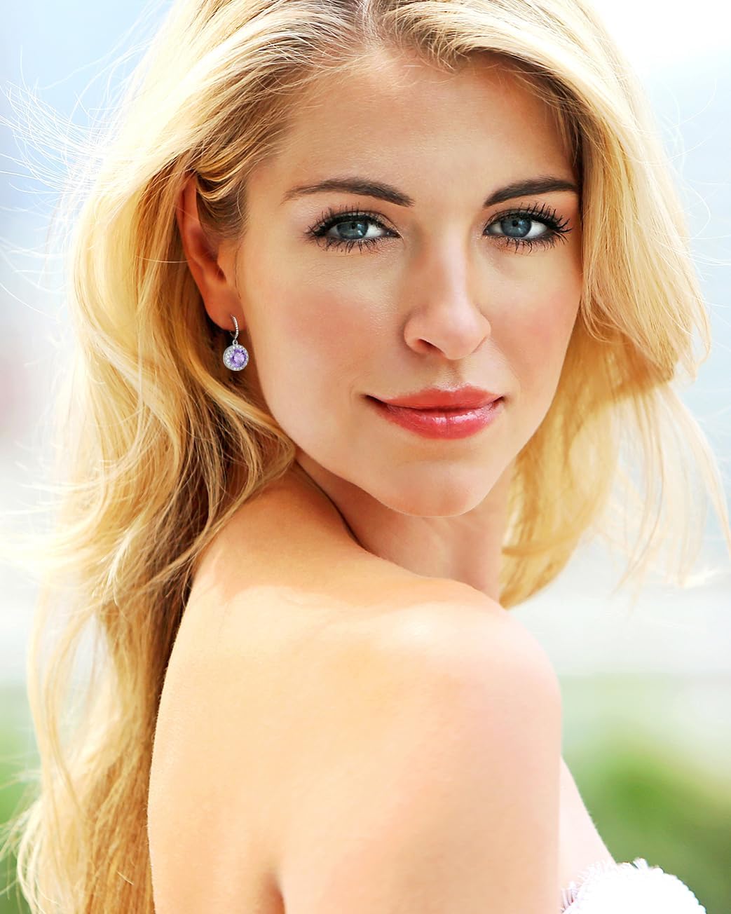 Starchenie Huggie Hoop Earrings 925 Sterling Silver Birthstones Dangel Drop Earrings Gift for Women