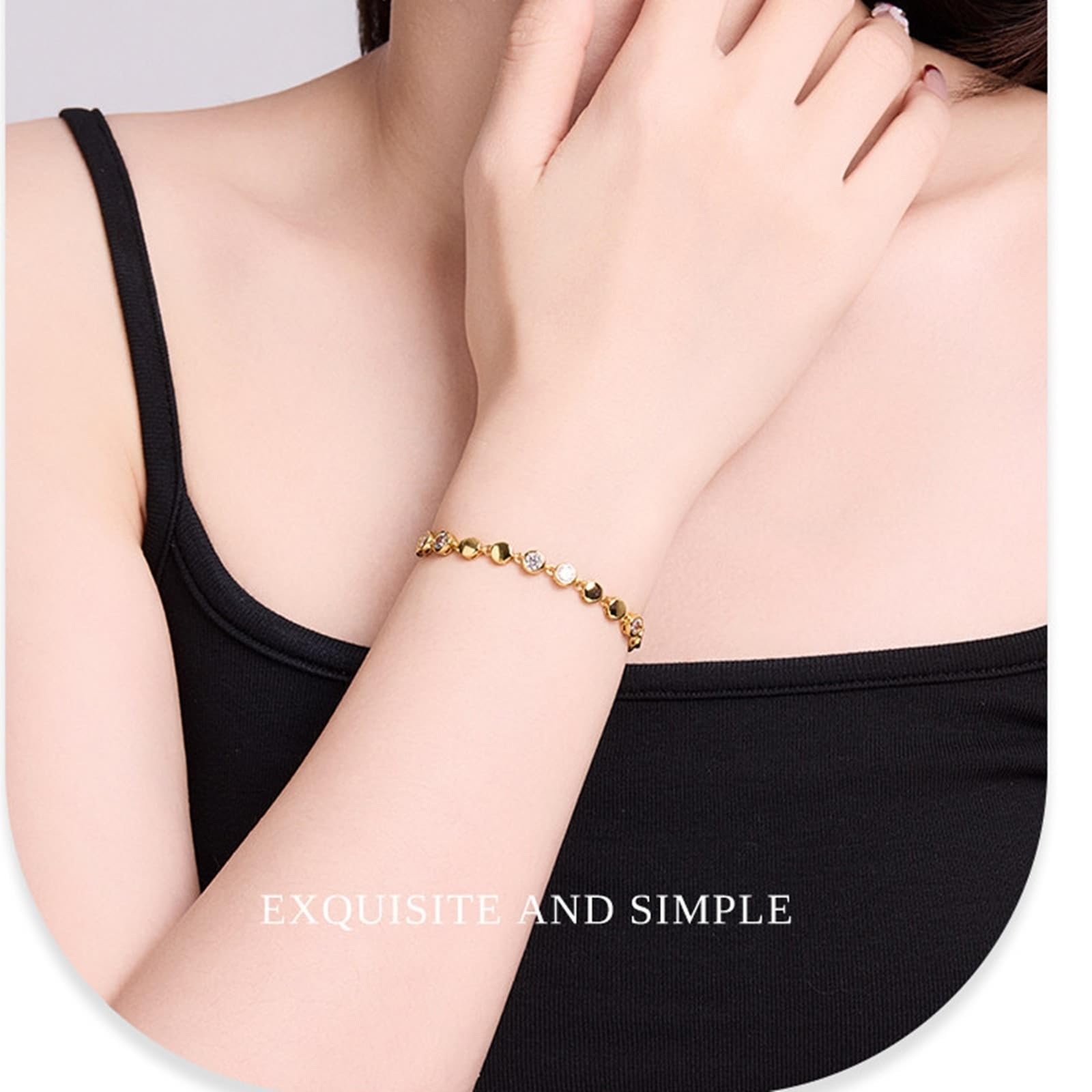 Echt Gold Schmuck Armband 9K/14K/18K Gold/Weißgold/PT950, Klassiker Armreifen