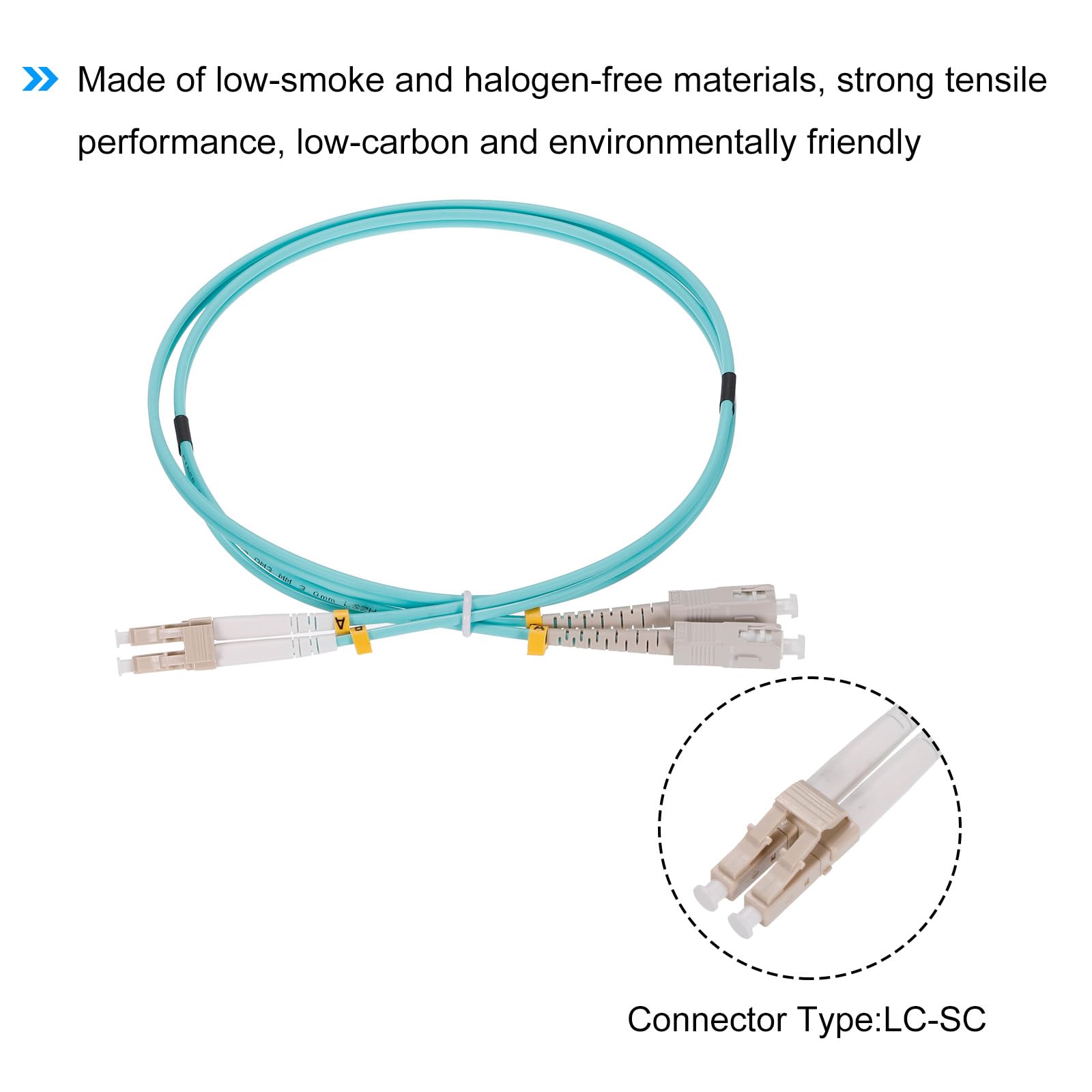 Amazon.co.jp: uxcell ファイバーパッチケーブル マルチモード二重 LC