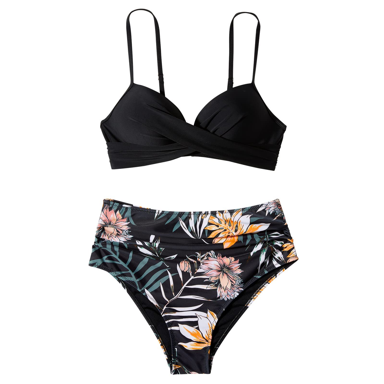 Conjuntos De Bikini Mujer Trajes De Baño Dos Piezas Cintura Alta Push Up