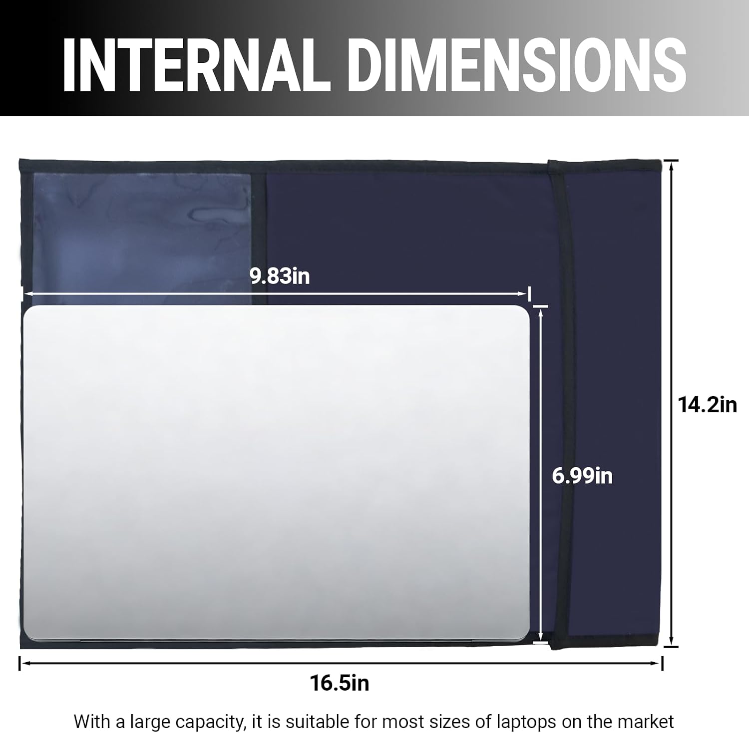 Faraday Bag for Laptop, 5G/WiFi/GPS Signal Blocking Bag image 2