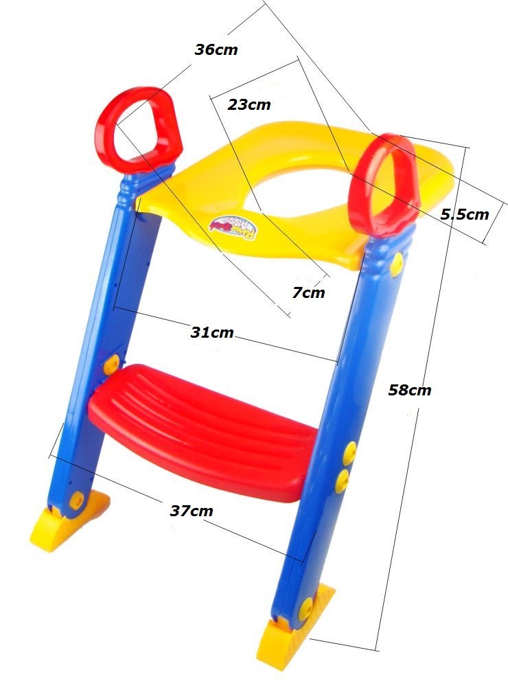 Vasino Pieghevole Portatile Riduttore WC Per Bambini Con Scaletta - Portatile, Pieghevole, Antiscivolo Vasino Training Igienico - 7