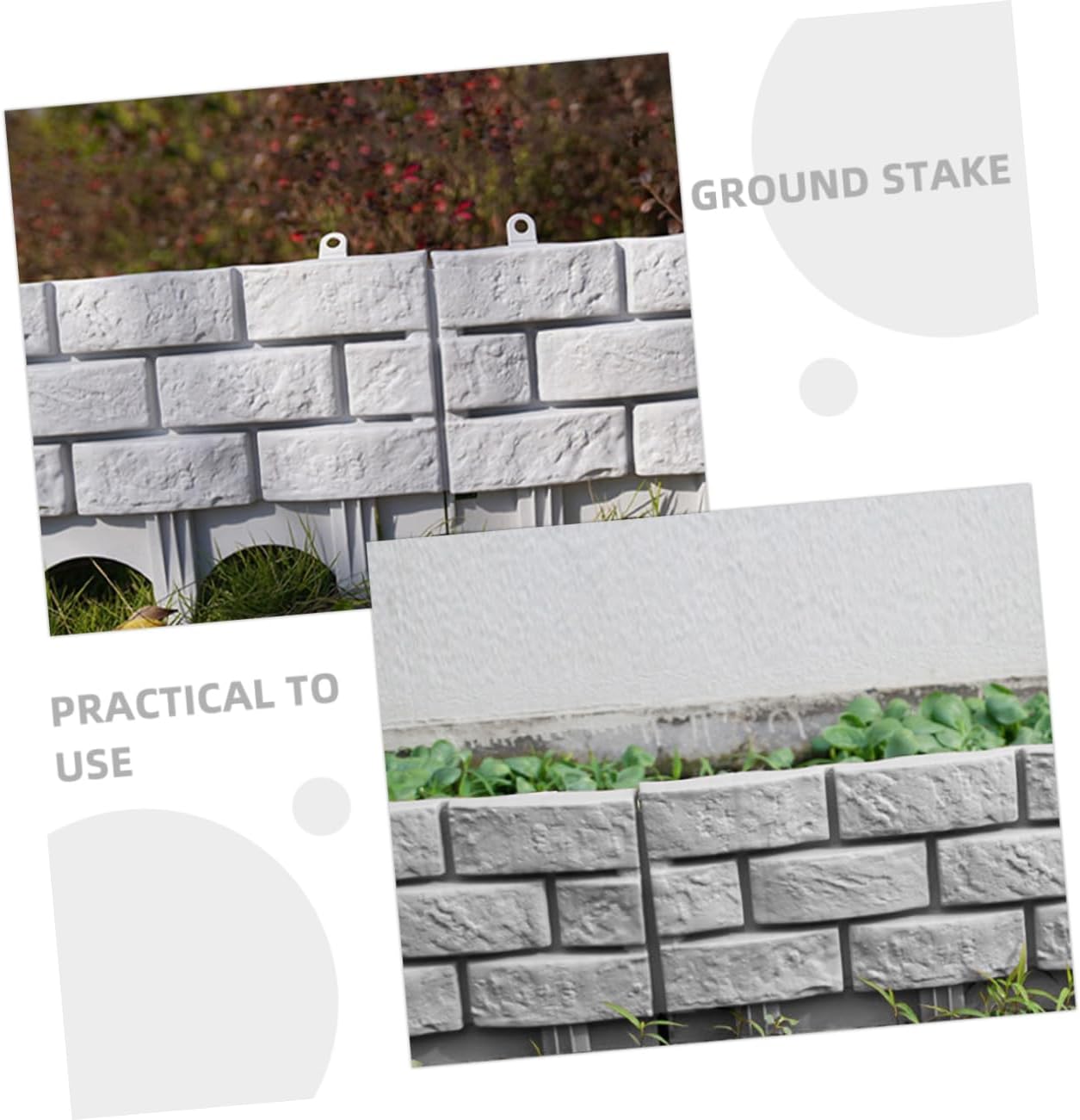 MERRYHAPY 3pcs Vinyl Fence Panel Decorative Fences Garden Landscape Edging Border DIY