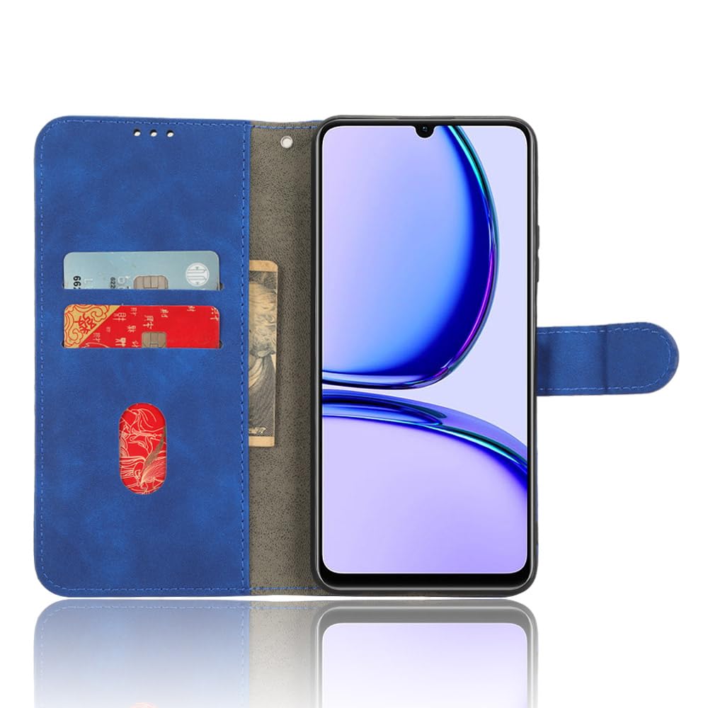 WBWONE Cover Portafoglio In Pelle Per Realme C51 / Realme Note 50 - Custodia A Libro Con 3 Slot Carte E Supporto - Nero - 2