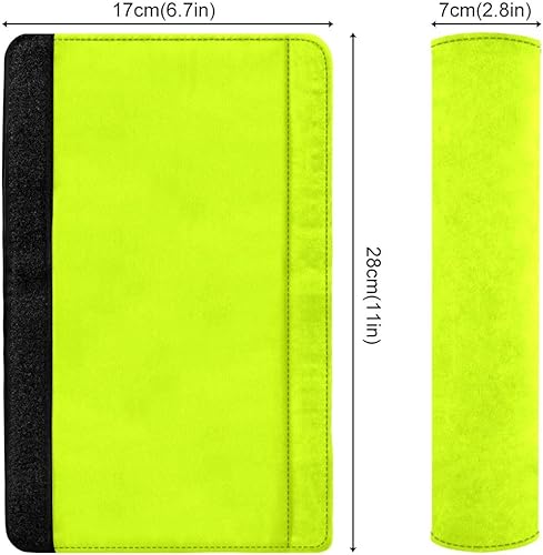 Miniatura 3 de ODAWA Paquete de 2 fundas para cinturón de seguridad, color lima claro, almohadillas para cinturón de seguridad para mujer