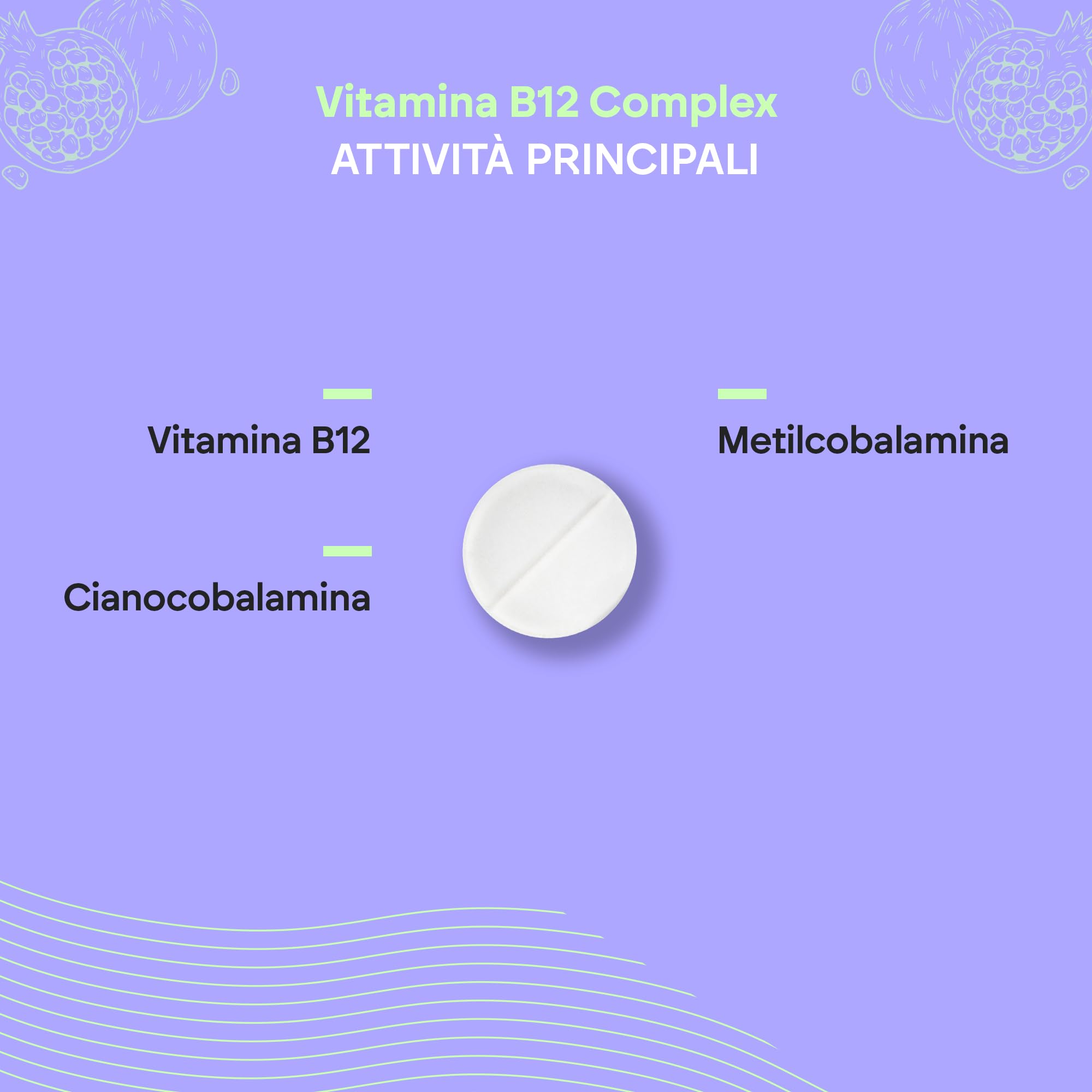 Vitamina B12 Vegana 2000mgc Metilcobalamina e Cianocobalamina - Stanchezza e Immunità - 120 Compresse Vegane Nutralie
