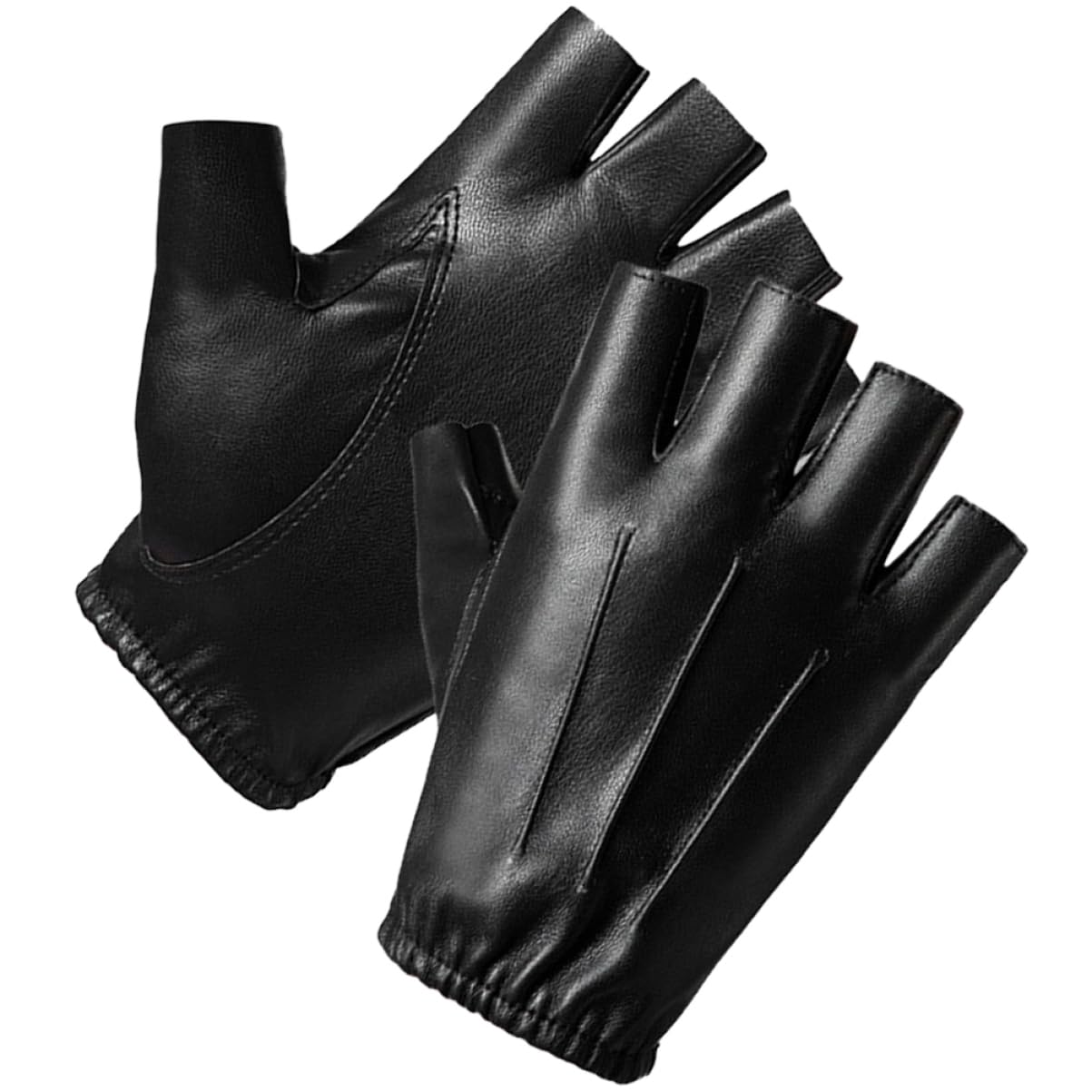 BCOATH 1Pair Leather Half Finger Bike Gloves Wear Resistant Fitness Gloves for Outdoor Activities Breathable and Comfortable Design for Cycling Climbing and Sports Use