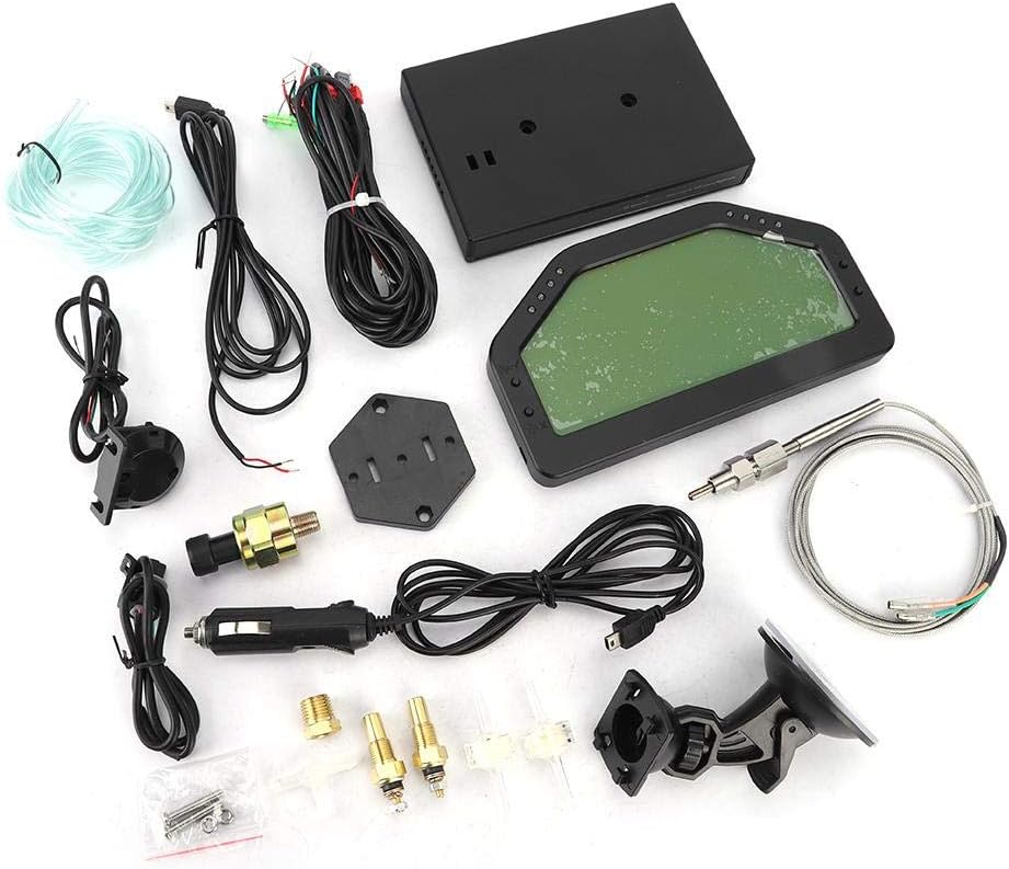 Car Dashboard Dash Display, Bluetooth Sensor Dashboard LCD Gauge Meter With Oil Pressure Sensor Temperature Sensor Speedometers.