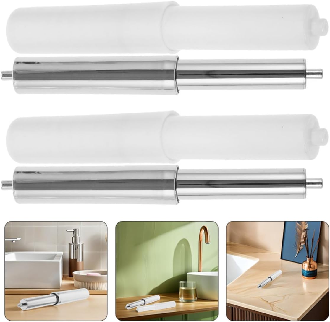 10pcs Plastic Toilet Paper Holder Replacement Spring Rods with Central Spindle, High Stability and Easy to Clean Tissue Dispenser Accessories for Office and Commercial Settings