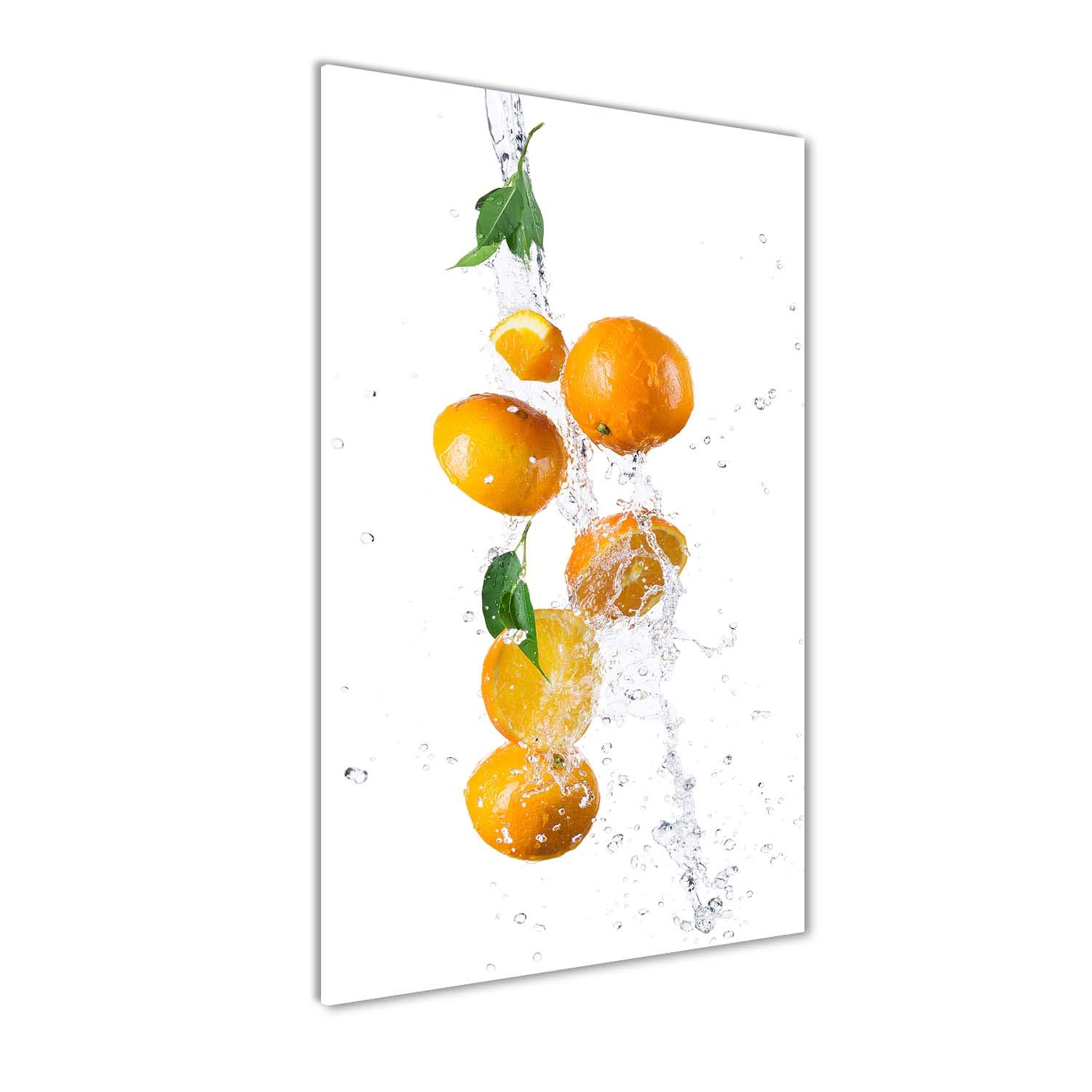 Déco mural derrière le plastique tableau acrylique 50x100 nourriture et boissons orange