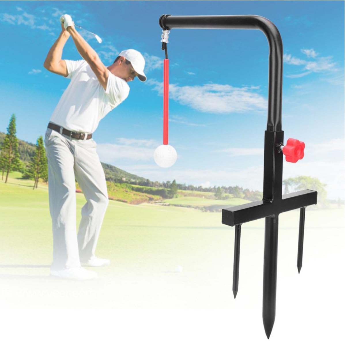 Strumento di Pratica per Swing Golf, Allenatore in Ferro Nero