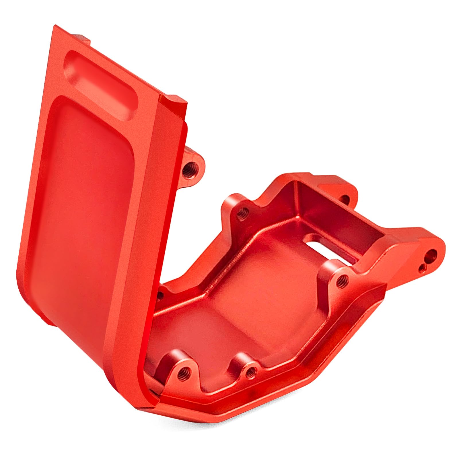 RCHUBAM Aluminum Center Skid Plate Servo Cover Guard Armor Protection Skid Plate for LOSI 1/4 Promoto-MX Motorcycle Upgrade Parts (Red)