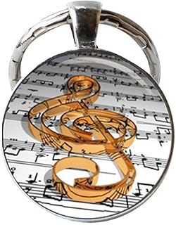 Portachiavi a forma di chiave di violino in vetro