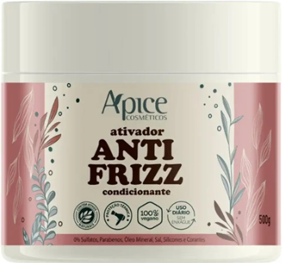 Ativador Anti Frizz Ápice | Definição, Hidratação e Proteção para Cabelos Cacheados, Ondulados, Crespos e em Transição | 500g