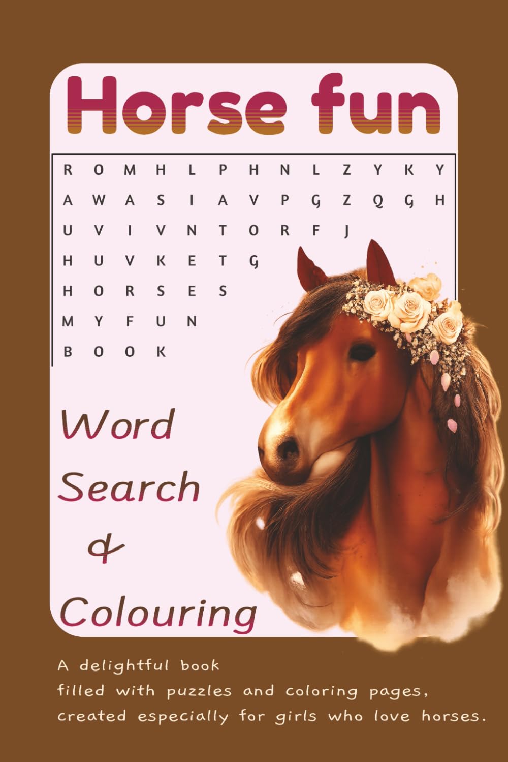 Horse Word Search Puzzle book with pictures: Word searches with easy to read print about horses, different breeds of horses, horse caring words and, ... holiday (Activity books for horse lovers)
