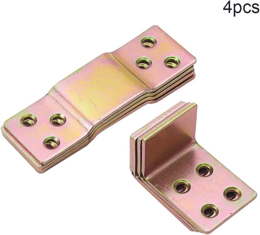 Corner Brace 4PCS L-Shaped Right Angle Corner Braces 3.5" x 1.18" x 0.08"Bracket Gusset Furniture Shelf Brass Iron Brackets