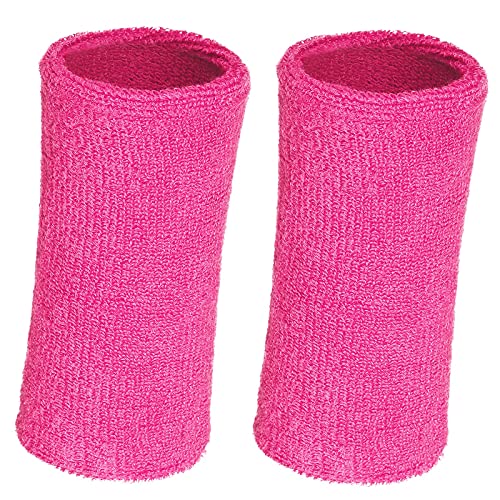 Image of WILLBOND 6 Inch Wrist Sweat Bands for Men Women Tennis Elastic Athletic Long Sweatband Wrist Absorbent for Basketball Tennis Running Outdoor Activity