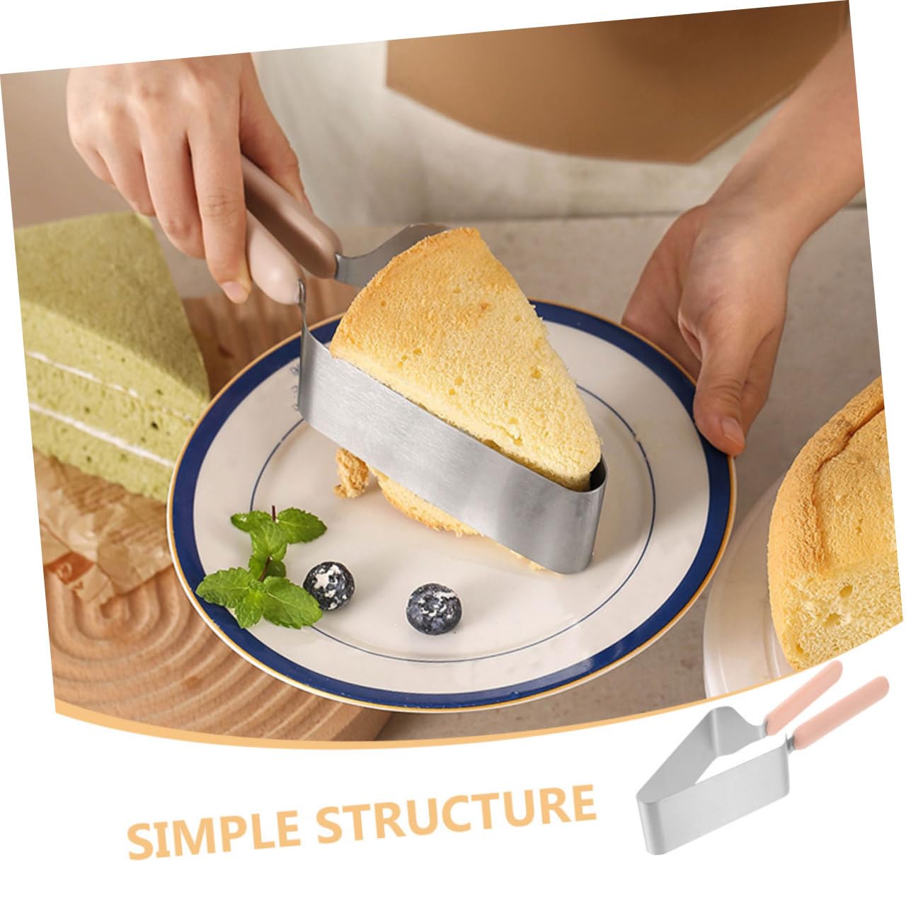 TOYANDONA Coupe-gâteau Pelle à Tarte Léger et Facile à Utiliser 4pcs en Acier Inoxydable Accessoire Indispensable pour Découpe Précise pour Parties et Pâtisseries