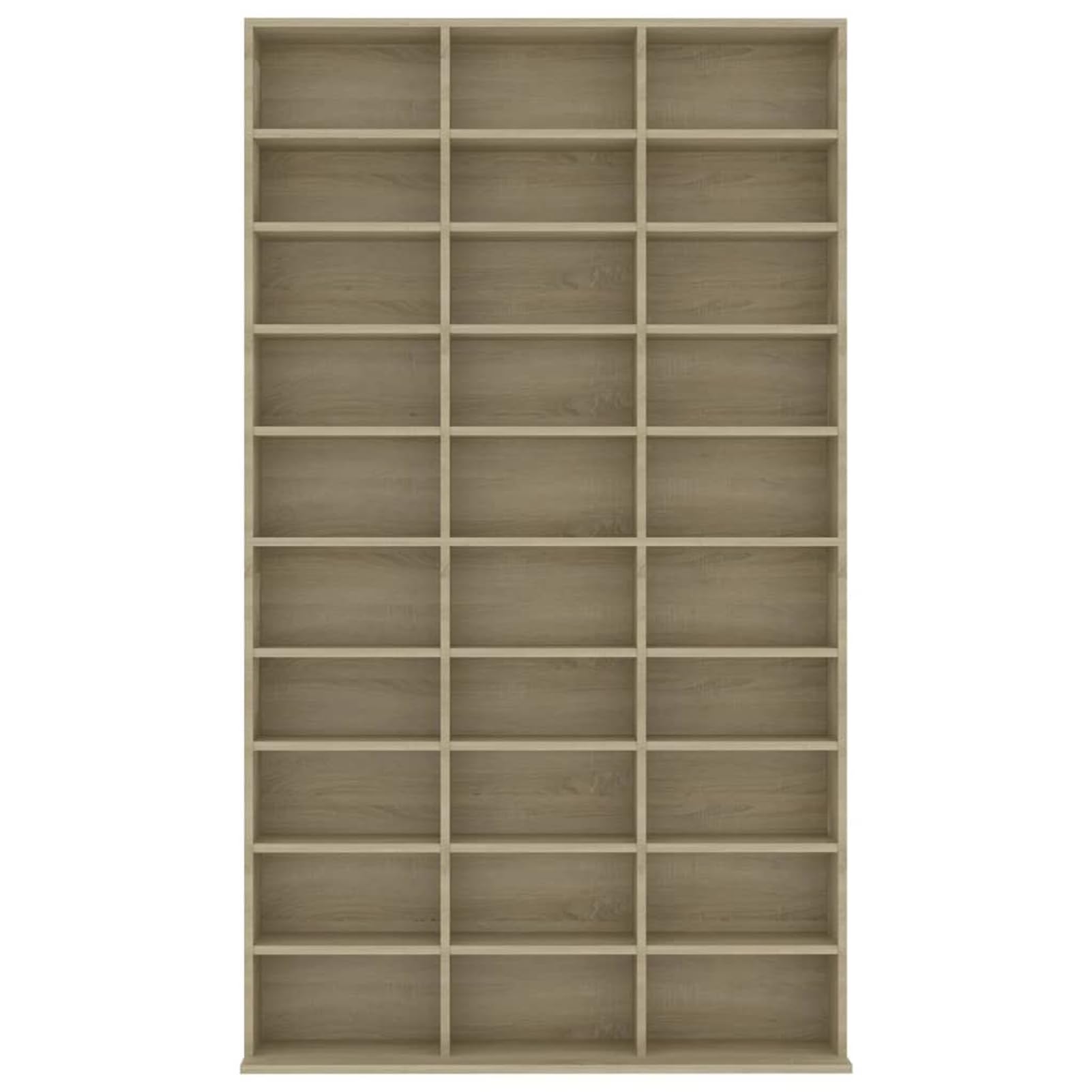 Gecheer Armadietto TV in Legno Multistrato, Libreria con 30 Scomparti Aperti, 102x16x177,5 cm, Mobile per Collezioni e Musica, per Ufficio o Camera da Letto
