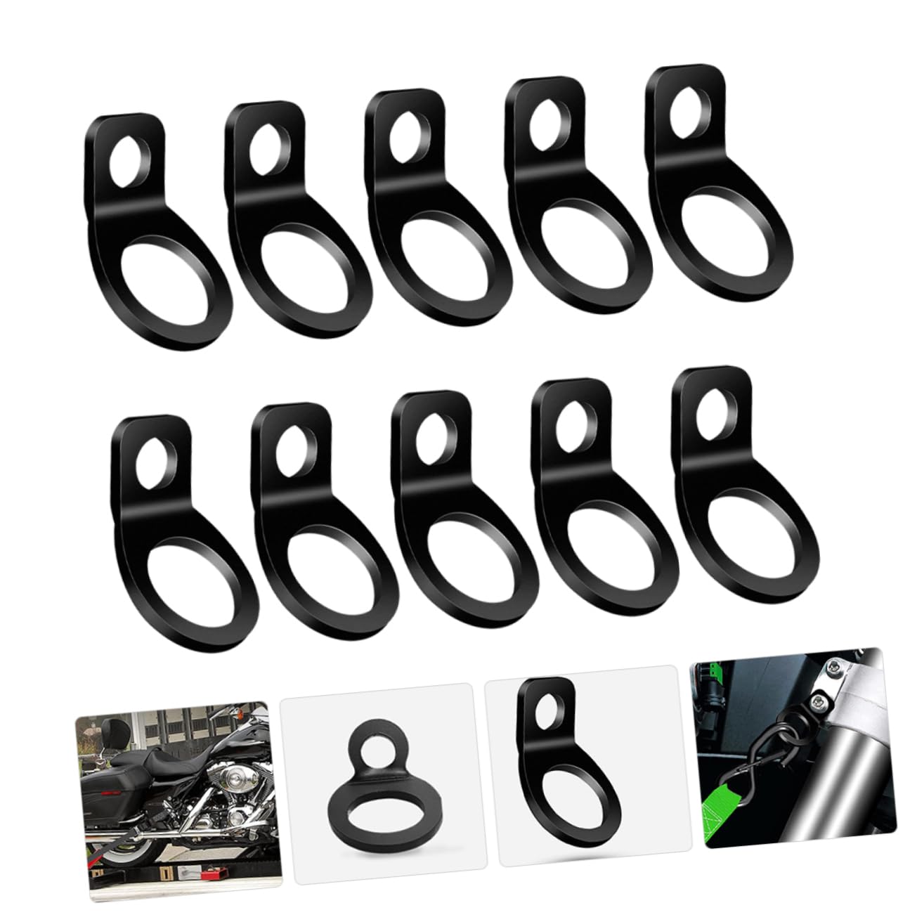 SHINEOFI 2 Series Ganchos Metalicos Llave Ganchos De Acero Anclajes De Amarre Para Cama De Camión Grandes Ganchos En S Atar Ancla Gancho De Ancla De Acero Inoxidable Negro 10 Piezas*2
