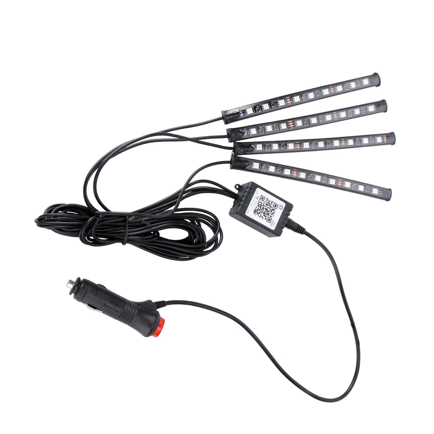 OSOLADY Car Interior Lights Led Strip Lights Kit 9 Activated Under Dash Lights Music Responsive Car Led Lights Easy Install Use Random